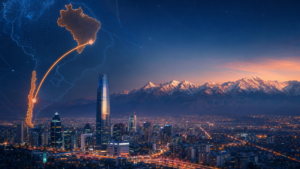 Santiago do Chile com montanhas ao fundo &mdash; franquias brasileiras expandindo para o mercado chileno